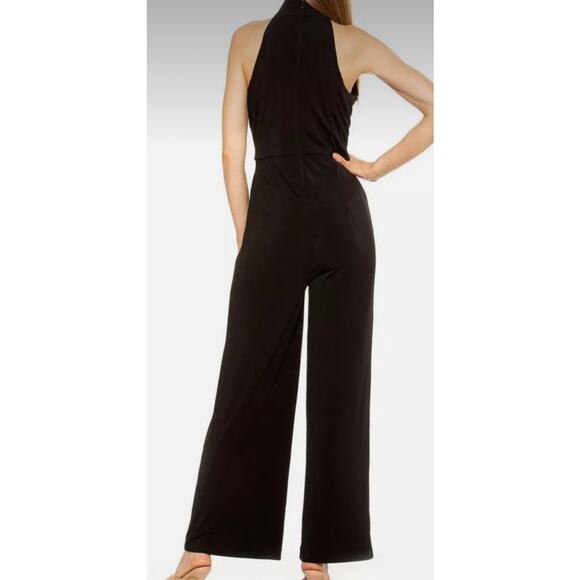 Alexia Admor Meghan Jumpsuit Black Size 8 NWT Classic Neutral Preppy Career Med - Picture 2 of 15